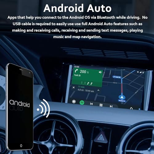 Image of CARABC Wireless Carplay Compatible with Apple Carplay & Android Auto, Accessories for Mercedes Benz A /B /C /E /CLA /GLA /GLK /ML /SLD with NTG4.5 System-Bluetooth, Mirroring, DVR & Camera Input Support