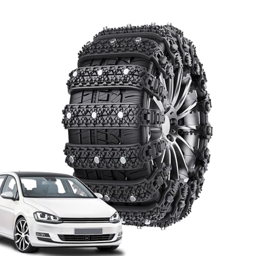 Cadenas de tracción para neumáticos en viajes de invierno con SUV, asegurando tracción y seguridad