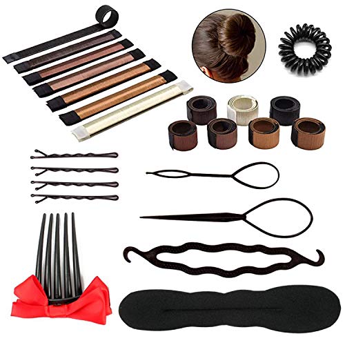 5 pcs set Hair Comb Headbands Stretch Flexible Plastic Circle