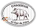 Sticker Chasse Chasseur Chasseur et Fier de l'être - Autocollant adhésif