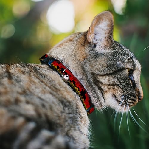 Image of Buckle-Down Breakaway Cat Collar - Mufasa & Simba JUST CAN'T WAIT TO BE KING /Family Silhouette - 1 /2 inch Wide - Fits 8-12 inch Neck - Medium