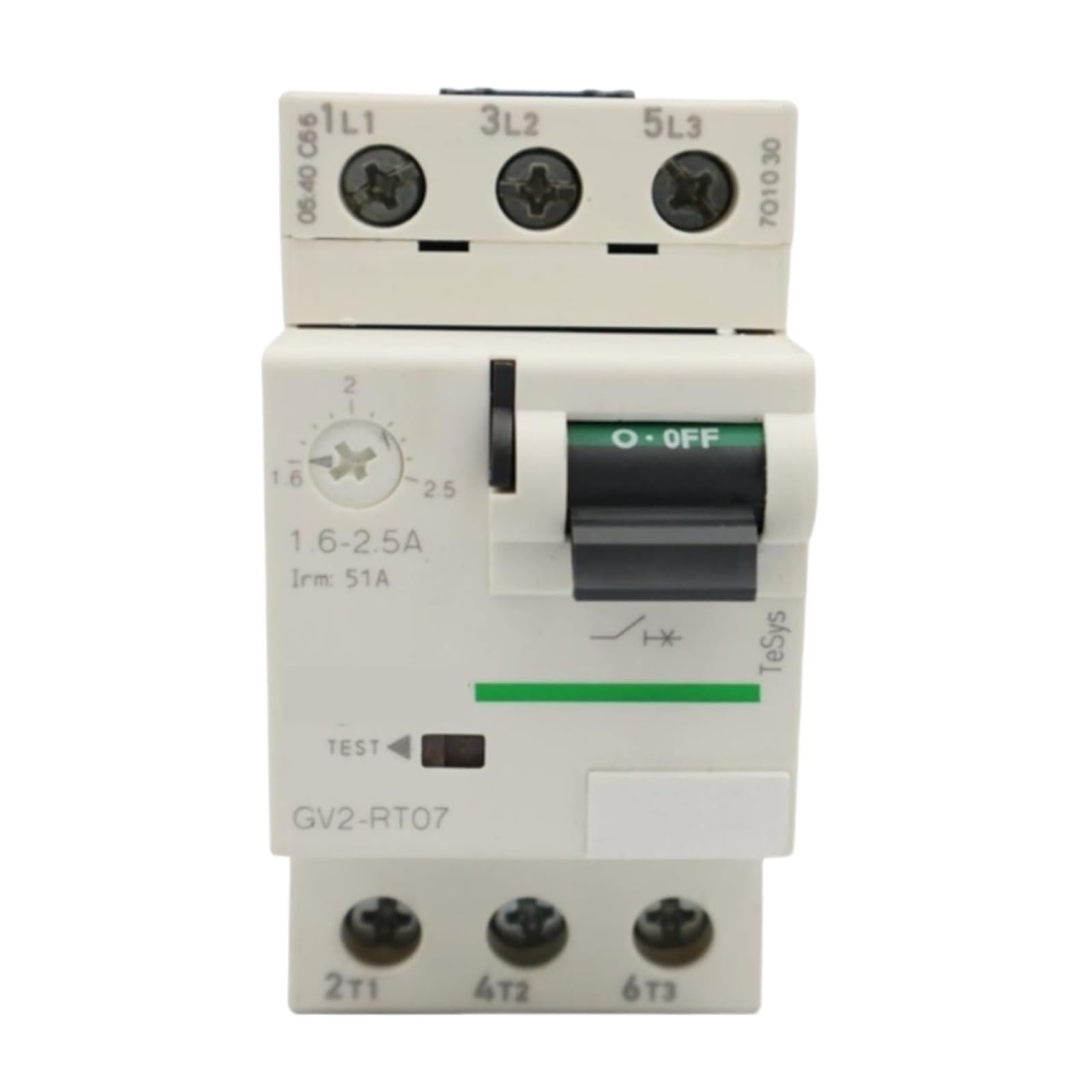 CLBSWYEJK GV2-RT07 GV2RT07 circuit breaker, GV2, 3P, 1.6-2.5 A, screw clamp terminals