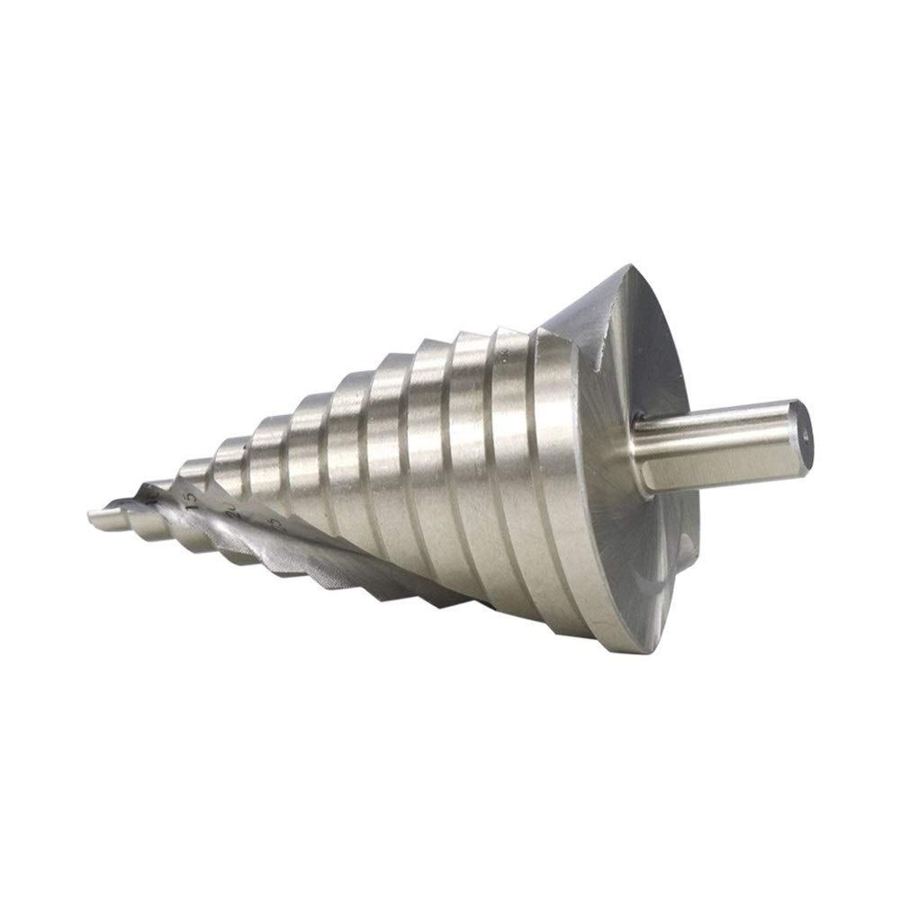 Punta per trapano a gradini in metallo HSS con codolo rotondo a gradino, 1 pezzo 6-60 mm a spirale per legno (colore 1 pezzo 6 60 mm)