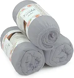 Saia Para Cama Box Fit Em Malha 100% Algodão Puro - Toque Percal | Cortina Web (Cinza, King)