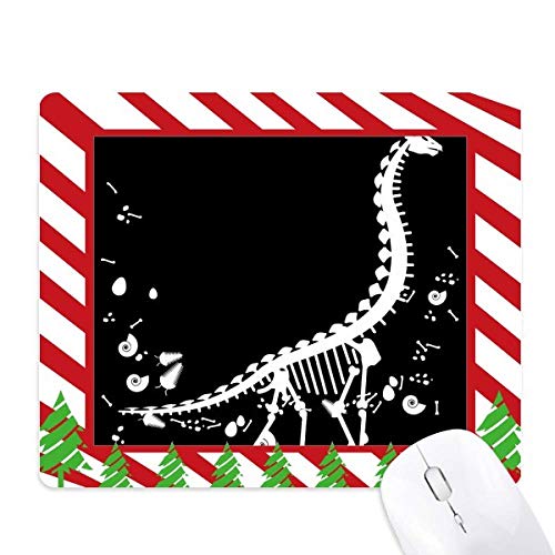 Tapis de souris dinosaure fossiles végétation os canne de noël