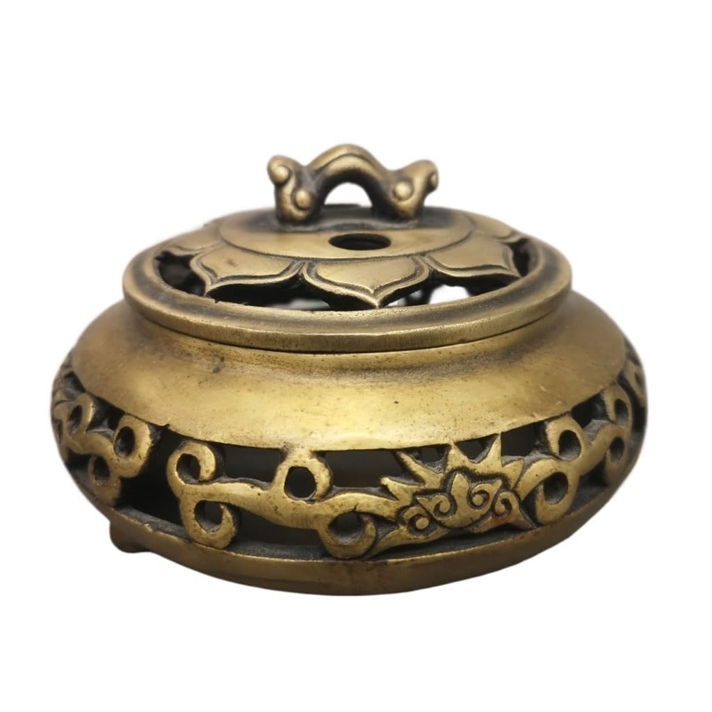 Incense Burner Room Home Decoration Brass Incense Burner Sandalwood Tea Ceremony Antique Meditation Accessories Waterfall Incense Burne