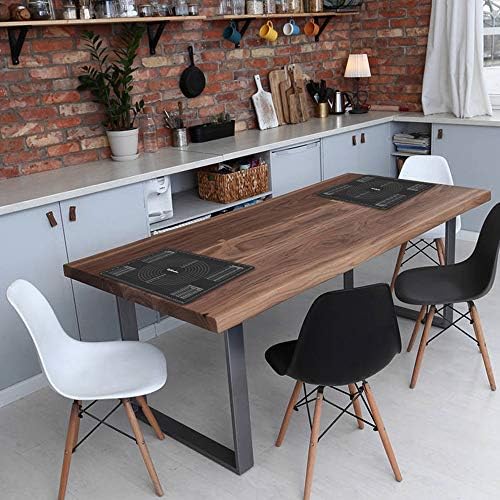 Webake Silicone Baking Mats Non Stick Rolling Pastry Cutting Mat Reusable Baking Sheets for Dough Cookies Macarons Bread Pizza Cake 50cm x 40 cm - Black