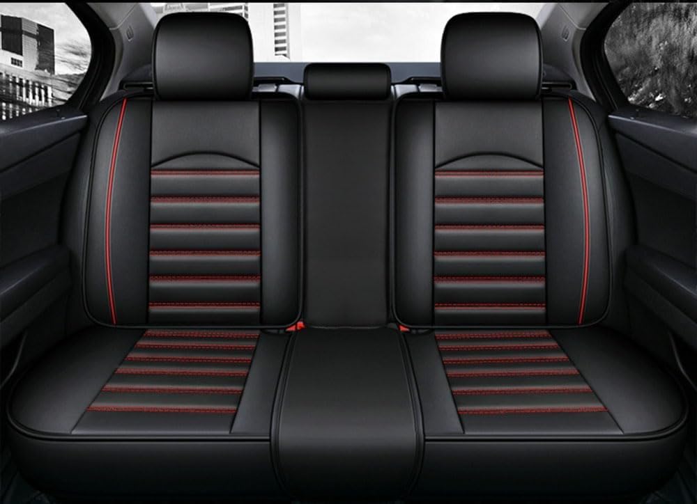 fundas asientos coche Juego Completo De Fundas For Asientos De Coche De Piel Sintética De Lujo For Mitsubishi ASX | Basis/Spirit/Spirit 2010-2023, Fundas De Cuero For Asientos Y Reposacabezas Compatib