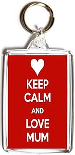 Keep Calm and Love Mum - Double Sided Medium Keyring