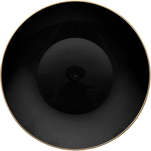 Miniatura 16 de Restaurantware Moderna - Platos desechables de 7.5 pulgadas, 200 platos de plástico duraderos para fiestas, platos llanos de plástico negro