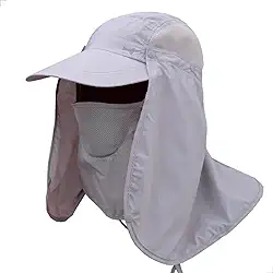 Chapéu Boné Pesca Caça Caminhada Camping Trilha Proteção Solar Pescoço Nuca Rosto Mosquiteiro
