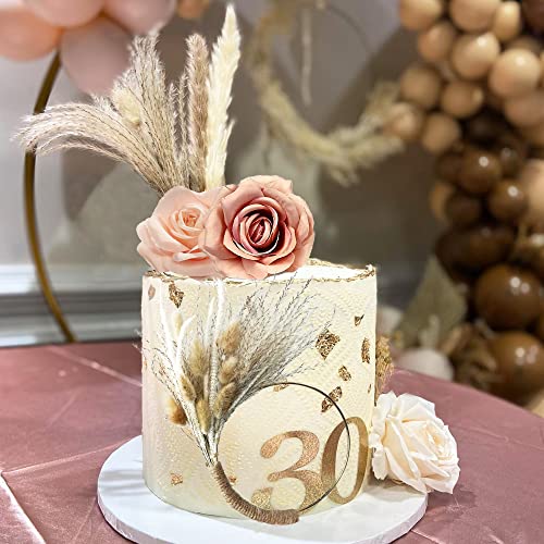 Boho Cake Decorations Flower Cake Toppers Pampas Grass Cake Topper For Wedding Bridal Baby Shower Birthday Party Supplies #TOP5