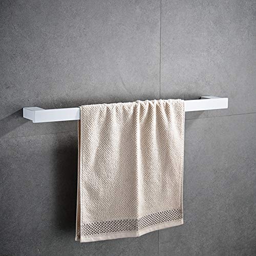 Juego completo de accesorios de baño blancos, gancho para bata, toallero, estante para pañuelos y soporte para cepillo de dientes, accesorios de baño elegantes funcionales y duraderos para soluciones