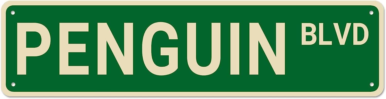 PENGUIN BLVD Vintage Tin Signs Art Plaque Aluminum for Bedroom Kitchen Garden Wall Bar Club Coffee Hanging Home Decor 4x16 Inch