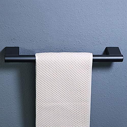 Sayayo Towel Rails Wall Mounted Bathroom Towel Holder, Hand Towel Holder SUS304 Stainless Steel Matte Black 35CM, EGY2001S-B