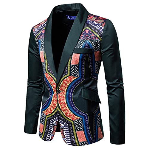 Blazer de luxe pour homme motif floral doré vert XXL veste habillée