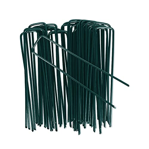 OUNUO 100 Erdanker verzinkt Anti Rost, 150mm lang x 25mm breit - Ø 3mm, Uförmige Bodenanker für...