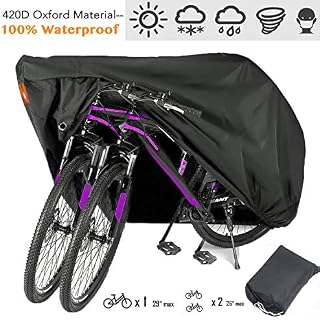 Bike Covers for 1 or 2 Bikes Waterproof Outdoor Bike Storage Bicycle Motorcycle