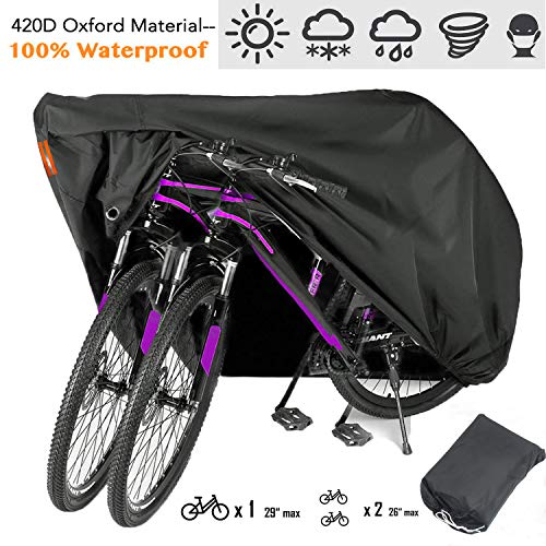 Bike Covers for 1 or 2 Bikes Waterproof Outdoor Bike Storage Bicycle Motorcycle