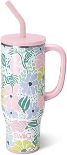 Swig Life Garden Party Insulated Mega Mug with Handle & Straw