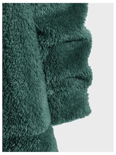 Floerns Men's Letter Patch Fuzzy Hoodie Fall Long Sleeve Hooded Sweatshirts4