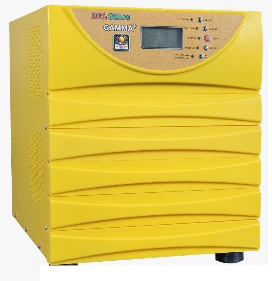 Image of UTL Gamma Plus 3400 MPPT Solar Inverter, 3 kVA Pure Sinewave, LCD Display, 24V Battery Compatible, Home Office Power Backup System with 3 Years Warranty