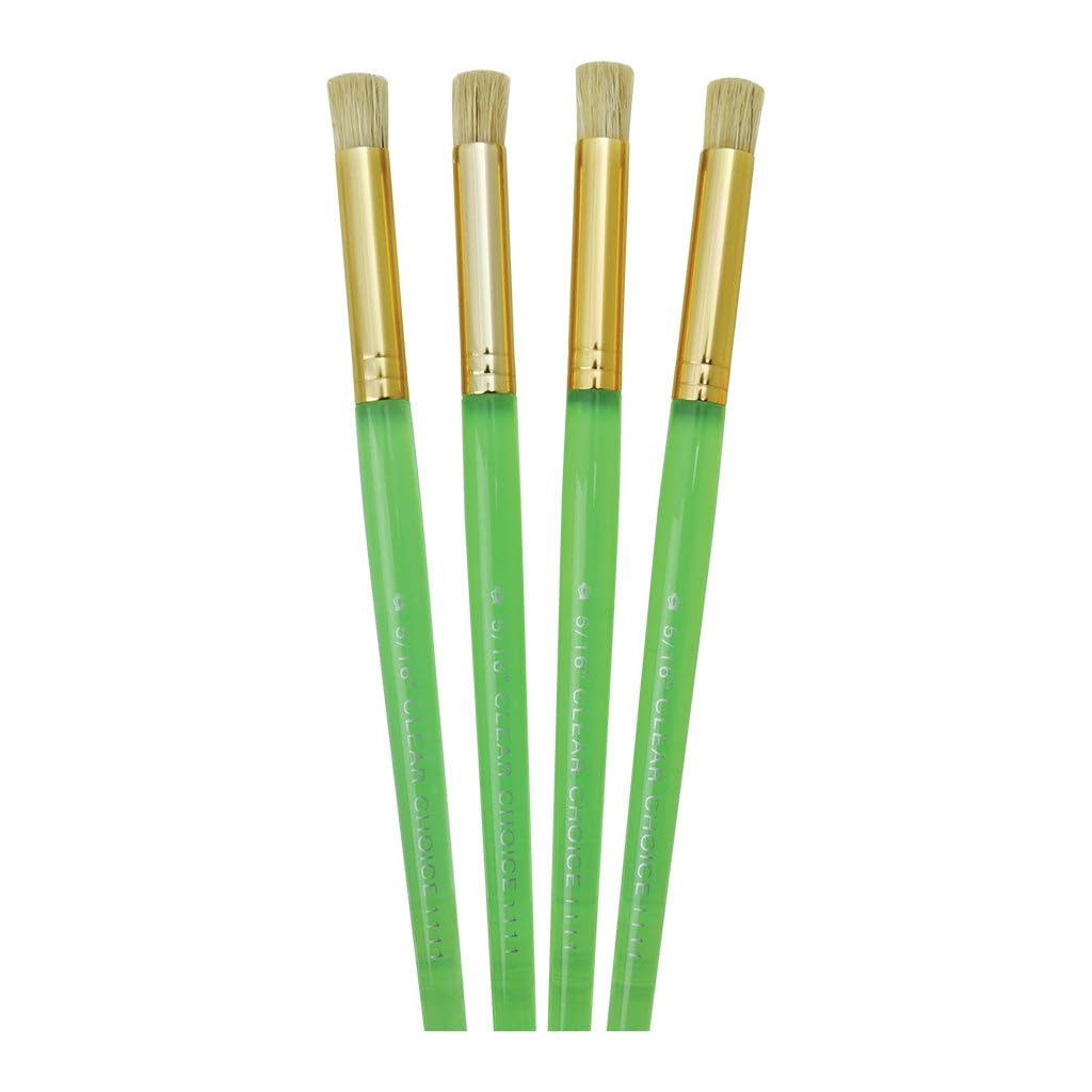 Royal Clear Choice Stencil Brush Value Pack - 4 Piece Filbert