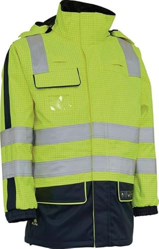 Elka 086060R041004 SecureTech Multinorm Giacca Giallo Fluorescente/Blu Navy, M