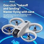 LIANADO 8K Double caméra Drone avec GPS & 5G FPV – Quadcopter pliable avec évitement d'obstacles, 180° Lentille réglable, Moteurs sans brosse, Positionnement optique du flux, Retour à une clé, 360° Flips
