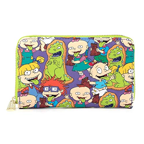 Loungefly x Nickelodeon Rugrats Reptar Bar Allover Print Zip Around Wallet