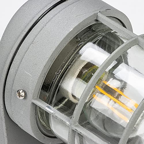 Applique de prestige extérieure E27 design intemporel en verre clair - Paire - 7
