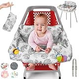 PILLANI Shopping Cart Cover for Baby, High Chair Cover for Restaurant Seat - Grocery Cart Cover for Baby Girl and Boy, Comfortable Cotton Buggy Covers for Babies - Padded Toddler Shopping Cart Cover