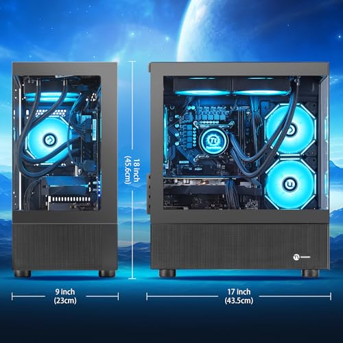 Image of NINGMEI Supreme Master Gaming PC Desktop,AMD Ryzen 7 5700X 8 core 3.8GHz(up to 4.6GHz),GeForce RTX 5060 TI 8GB,32GB DDR4 RAM 3200MHz,1TB NVME SSD,650W PSU, Windows 11 Home 64-bit,Black