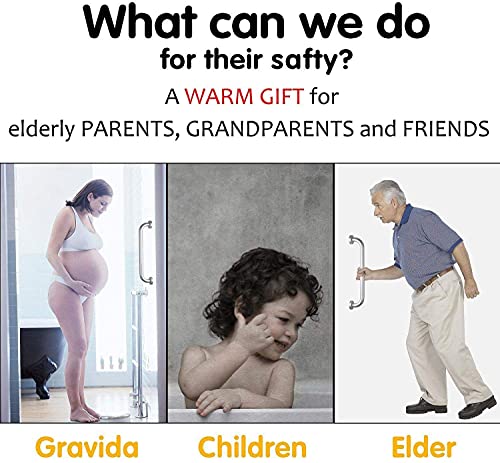 2 Pack 16 Inch Shower Grab Bar, Imomwee Satin Brushed Nickel Stainless Steel Bathroom Grab Bar Handle,Shower Balance Bar, Safety Hand Rail Support, Handicap Elderly Senior Assist Handle (1" Diameter) #TOP3