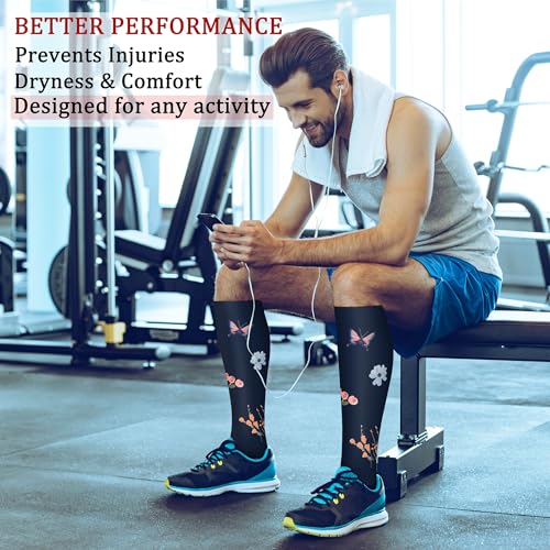 CHARMKING Compression Socks for Women & Men Circulation (8 Pairs) 15-20 mmHg is Best Support for Athletic Running,Hiking3