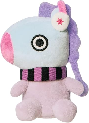 AURORA, 61493, BT21 Productos Oficiales MANG Invierno, Juguete Suave, Morado y Azul