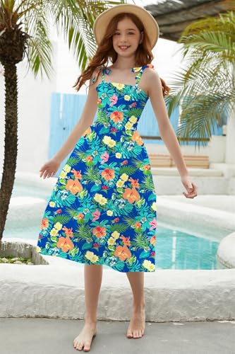 Image of Cromoncent Matching Hawaiian Outfits for Family, Dad and Son Matching Luau Beach Tropical Shirts Mommy Daughter Tropical Sets