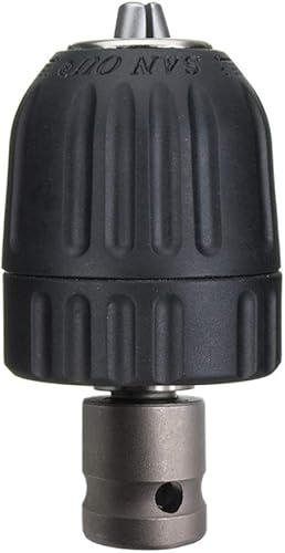 Miniatura 2 de Yakamoz Portabrocas sin llave de 0.031-0.394 in herramienta de conversión de cambio rápido con adaptador hembra cuadrado de 12 pulgada para llave de