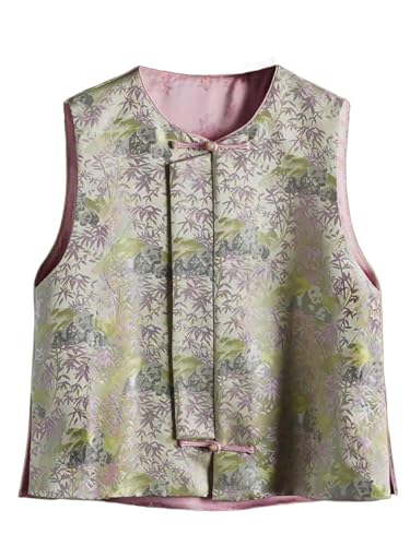 Chaleco de seda exclusivo HangErFeng 297 artesanía en jacquard refinado para mujer