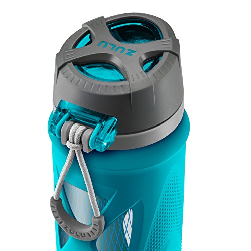 Zulu Atlas Glass Water Bottle With Silicone Sleeve, 20 Oz, Teal #TOP3