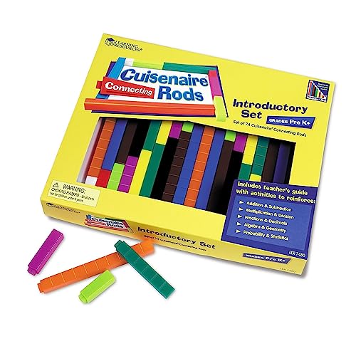 Learning Resources Interlocking Plastic Cuisenaire Rods Introductory Set (Set of 74)