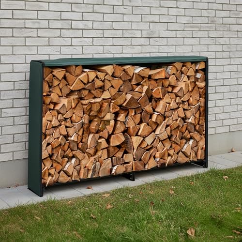Range-bûches avec protection pour éviter le bois humide et les moisissures - 3