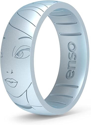 Enso Rings Anillo de silicona de princesas y villanos de Disney, diseño cómodo y flexible, 0.260 pulgadas (6.6 mm) de ancho y 0.069 pulgadas (1.75