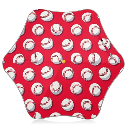 Parapluies rouges de baseball enfant pour aller à l'école sous la pluie