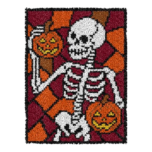 Image of Ylkgogo Latch Hook Kits for Adults /Beginners Printed Canvas Embroidery Tapestry Handmade Rug Home Sofa Decoration 20.5 X 15Inches (Skeleton)