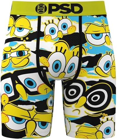 PSD Men's Spongebob Hidden Eyes Boxer Brief, Multi, XL