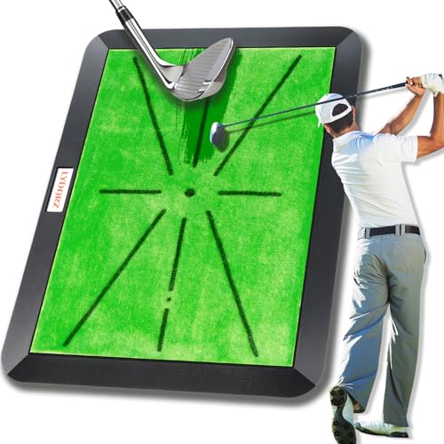 Golf Hitting Mat with Divot Board, Real-Time Swing Feedback Trainer, ...