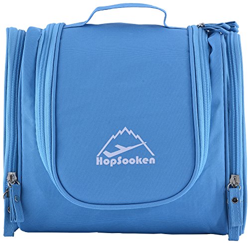 Hopsooken Portable Hanging Toiletry Bag Travel Organizer Cosmetic Bag for Women Makeup Men Shaving Kit