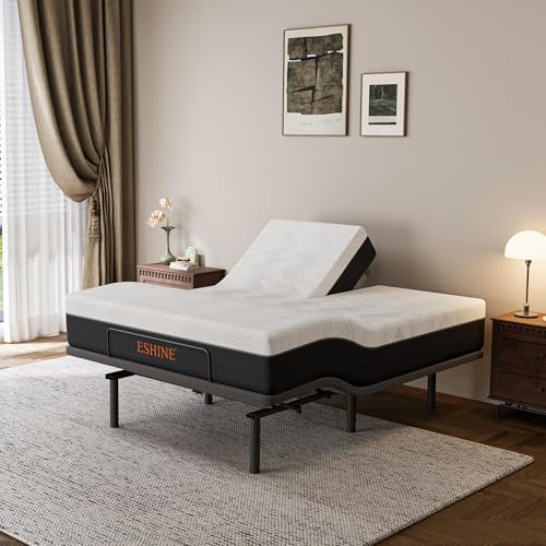 ESHINE Split Queen Adjustable Bed Frame with Mattress - 12