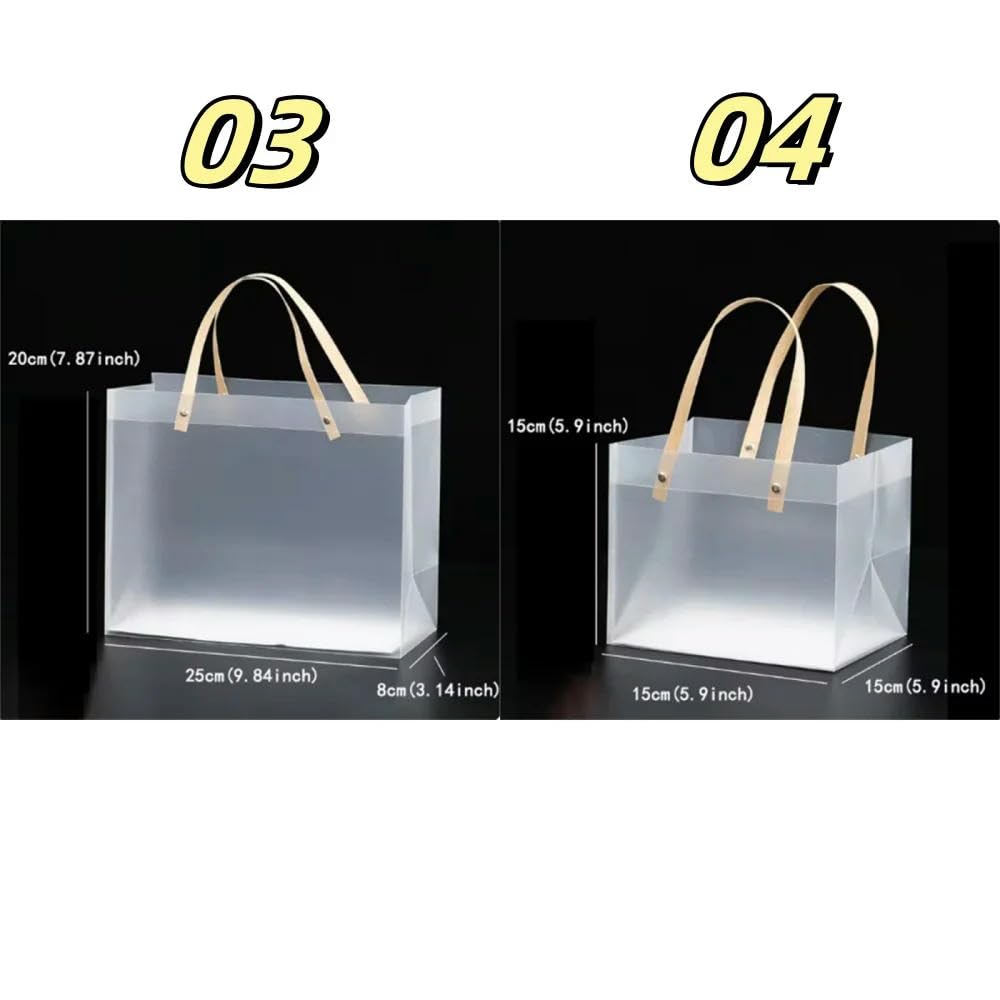 Torba NYSDM Frosted Tote Bag PVC wodoodporna przezroczysta przyjazna dla środowiska prezent towarzyszący worek na cukierki świąteczne artykuły imprezowe